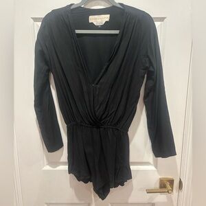 Stone Cold Fox Black Long Sleeve Romper